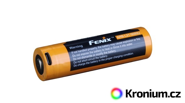 Dobíjecí baterie Fenix 21700 5000 mAh s USB-C (Li-Ion)