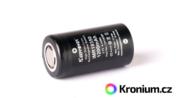 Dobíjecí baterie Keeppower 18350 1200 mAh (Li-Ion)