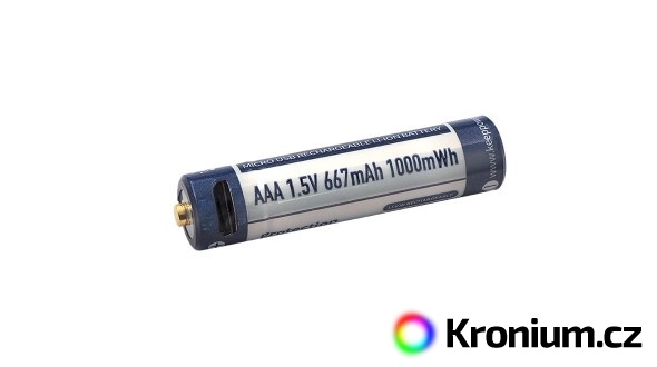 Dobíjecí USB AAA baterie Keeppower 667 mAh