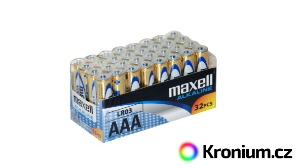 AAA alkalická baterie Maxell 32ks