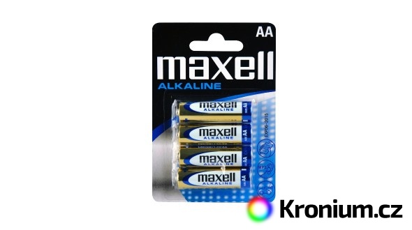 Tužková AA alkalická baterie Maxell 4ks