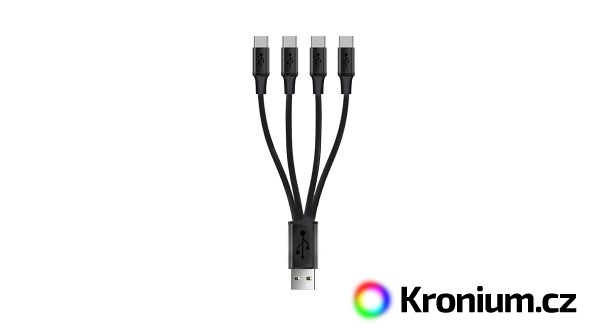 Čtyřnásobný nabíjecí micro USB kabel