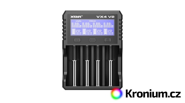 Čtyřkanálová USB nabíječka VX4 V2 (Li-ion a NiMH)