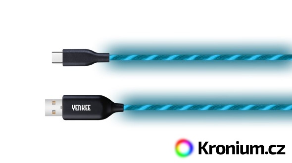 Kabel USB-C 100 cm svítící