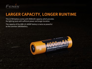 Vysokoproudová baterie Fenix 21700 4000 mAh (Li-Ion)