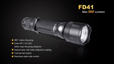 Zaostřovací svítilna Fenix FD41 + USB aku 2600 mAh