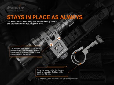 Stranová montáž svítilny na zbraňovou lištu Fenix ALG-15