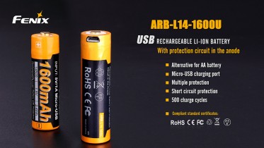 Dobíjecí USB AA baterie Fenix ARB-L14-1600U