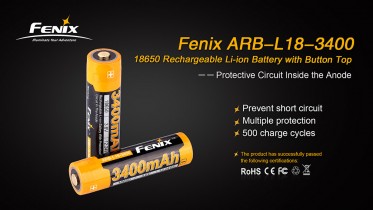 Dobíjecí baterie Fenix 18650 3400mAh (Li-Ion)