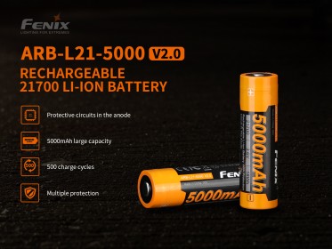 Dobíjecí baterie Fenix 21700 5000 mAh (Li-Ion)