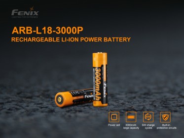 Vysokoproudová baterie Fenix 18650 3000 mAh (Li-ion)