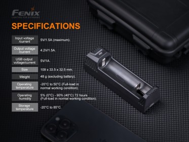 USB nabíječka Fenix ARE-X1 V2.0 (Li-ion)