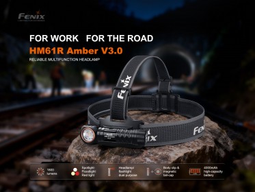 Nabíjecí čelovka Fenix HM61R Amber V3.0