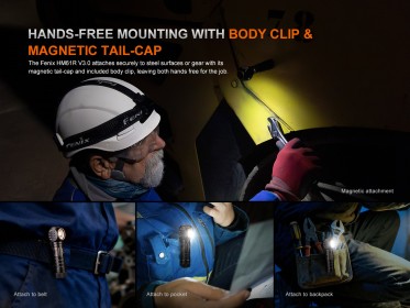 Nabíjecí čelovka Fenix HM61R Amber V3.0