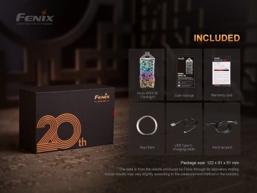 Titanová baterka Fenix APEX 20 duhová