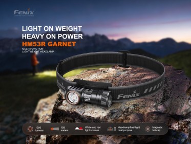 Nabíjecí čelovka Fenix HM53R Garnet