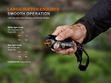 Nabíjecí čelovka Fenix HM53R Garnet