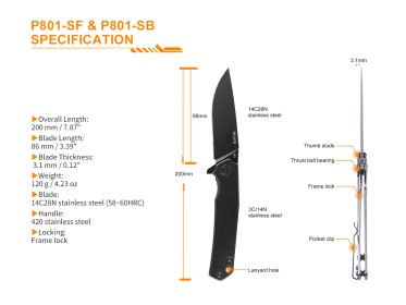 Nůž Ruike P801