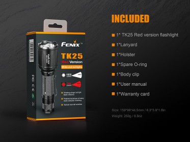 Taktická LED svítilna Fenix TK25 Red