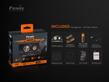 Nabíjecí čelovka Fenix HM65R + Fenix E-LITE