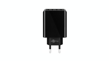 Čtyřkanálový síťový USB adaptér (celkem 6000 mA, 30W) - černý