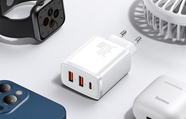 Baseus síťový adaptér USB-C + 2x USB-A (30W)