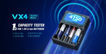 Čtyřkanálová USB nabíječka VX4 (Li-ion a NiMH)