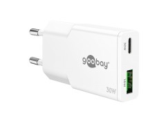 Síťový GaN adaptér USB-C + USB-A (30W)