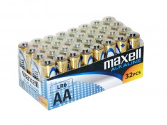 Tužková AA alkalická baterie Maxell 32ks