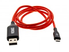 Kabel micro-USB 100 cm svítící