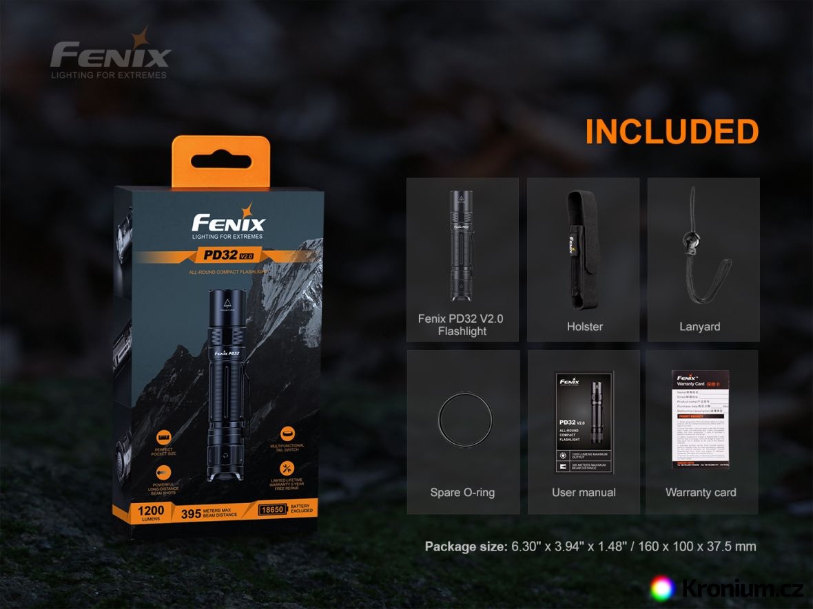 LED svítilna Fenix PD32 V2.0