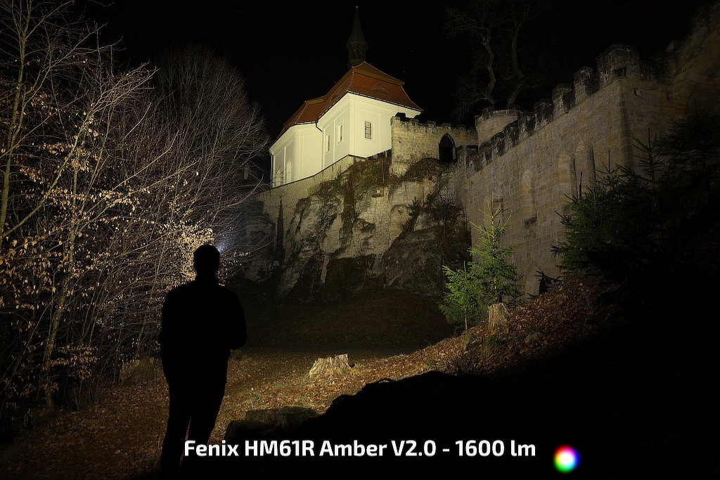 Fenix HM61R Amber V2.0 - 1600 lumenů