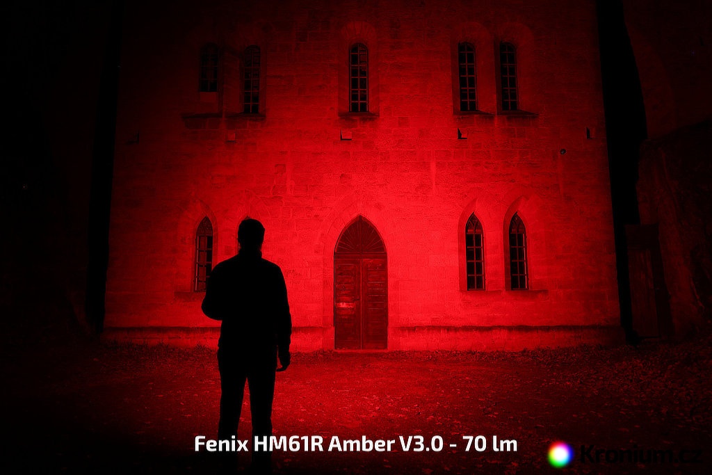 Fenix HM61R Amber V3.0 - červená 70 lumenů